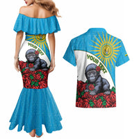 Personalized Rwanda Baby Gorilla Couples Matching Mermaid Dress and Hawaiian Shirt Kwita Izina 2025 - Wonder Print Shop