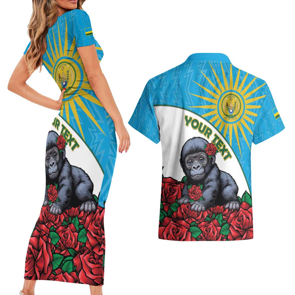 Personalized Rwanda Baby Gorilla Couples Matching Short Sleeve Bodycon Dress and Hawaiian Shirt Kwita Izina 2025 - Wonder Print Shop