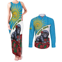 Personalized Rwanda Baby Gorilla Couples Matching Tank Maxi Dress and Long Sleeve Button Shirt Kwita Izina 2025 - Wonder Print Shop