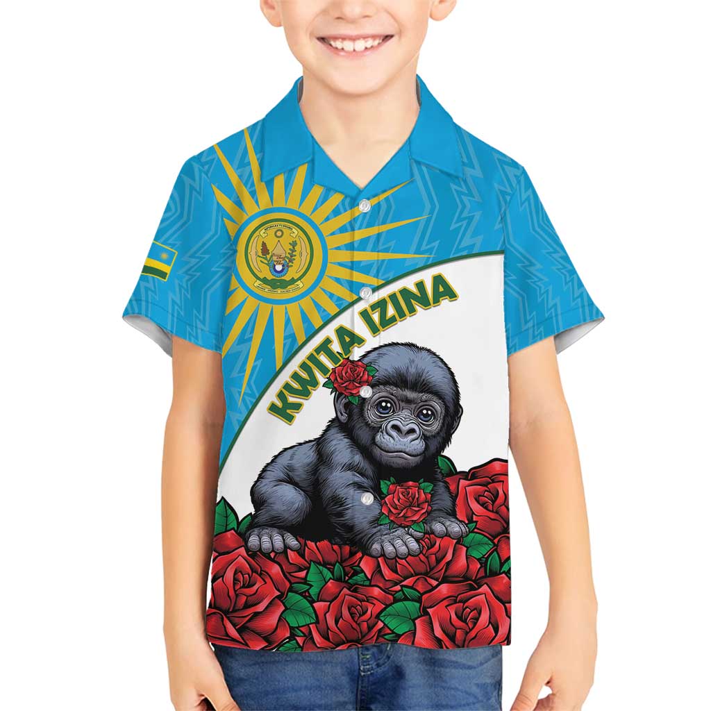 Personalized Rwanda Baby Gorilla Family Matching Long Sleeve Bodycon Dress and Hawaiian Shirt Kwita Izina 2025 - Wonder Print Shop