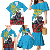 Personalized Rwanda Baby Gorilla Family Matching Mermaid Dress and Hawaiian Shirt Kwita Izina 2025 - Wonder Print Shop