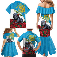 Personalized Rwanda Baby Gorilla Family Matching Mermaid Dress and Hawaiian Shirt Kwita Izina 2025 - Wonder Print Shop