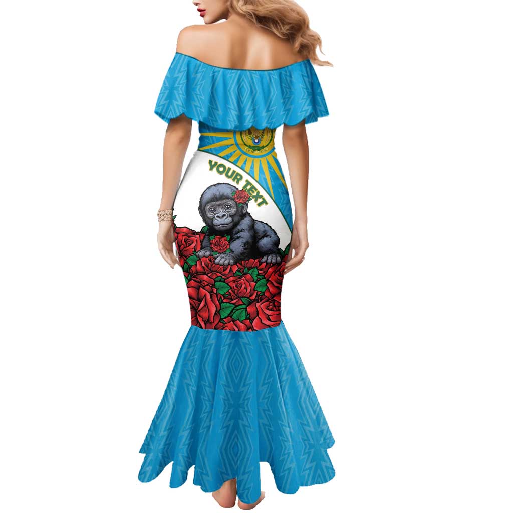 Personalized Rwanda Baby Gorilla Family Matching Mermaid Dress and Hawaiian Shirt Kwita Izina 2025 - Wonder Print Shop