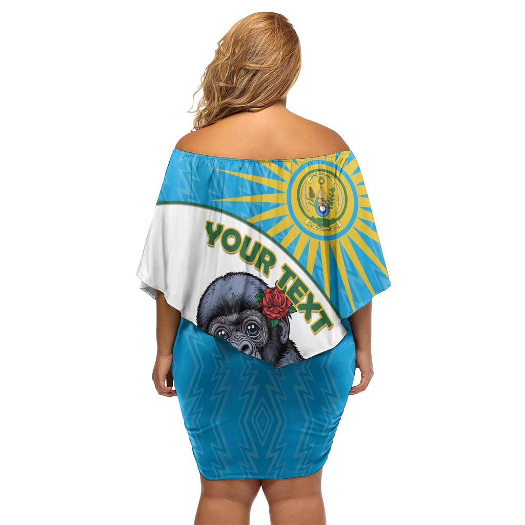 Personalized Rwanda Baby Gorilla Family Matching Off Shoulder Short Dress and Hawaiian Shirt Kwita Izina 2025 - Wonder Print Shop