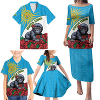 Personalized Rwanda Baby Gorilla Family Matching Puletasi and Hawaiian Shirt Kwita Izina 2025 - Wonder Print Shop