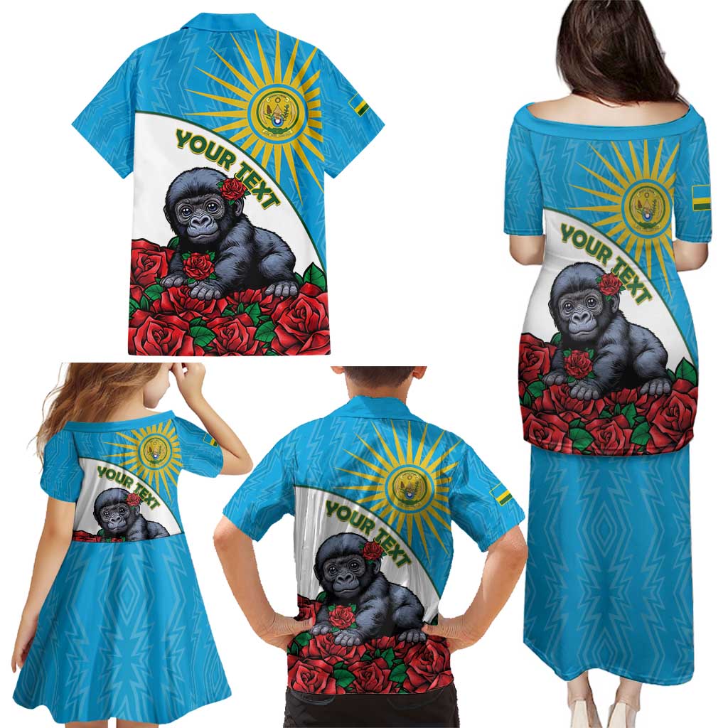 Personalized Rwanda Baby Gorilla Family Matching Puletasi and Hawaiian Shirt Kwita Izina 2025 - Wonder Print Shop