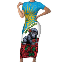 Personalized Rwanda Baby Gorilla Family Matching Short Sleeve Bodycon Dress and Hawaiian Shirt Kwita Izina 2025 - Wonder Print Shop