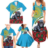 Personalized Rwanda Baby Gorilla Family Matching Summer Maxi Dress and Hawaiian Shirt Kwita Izina 2025 - Wonder Print Shop