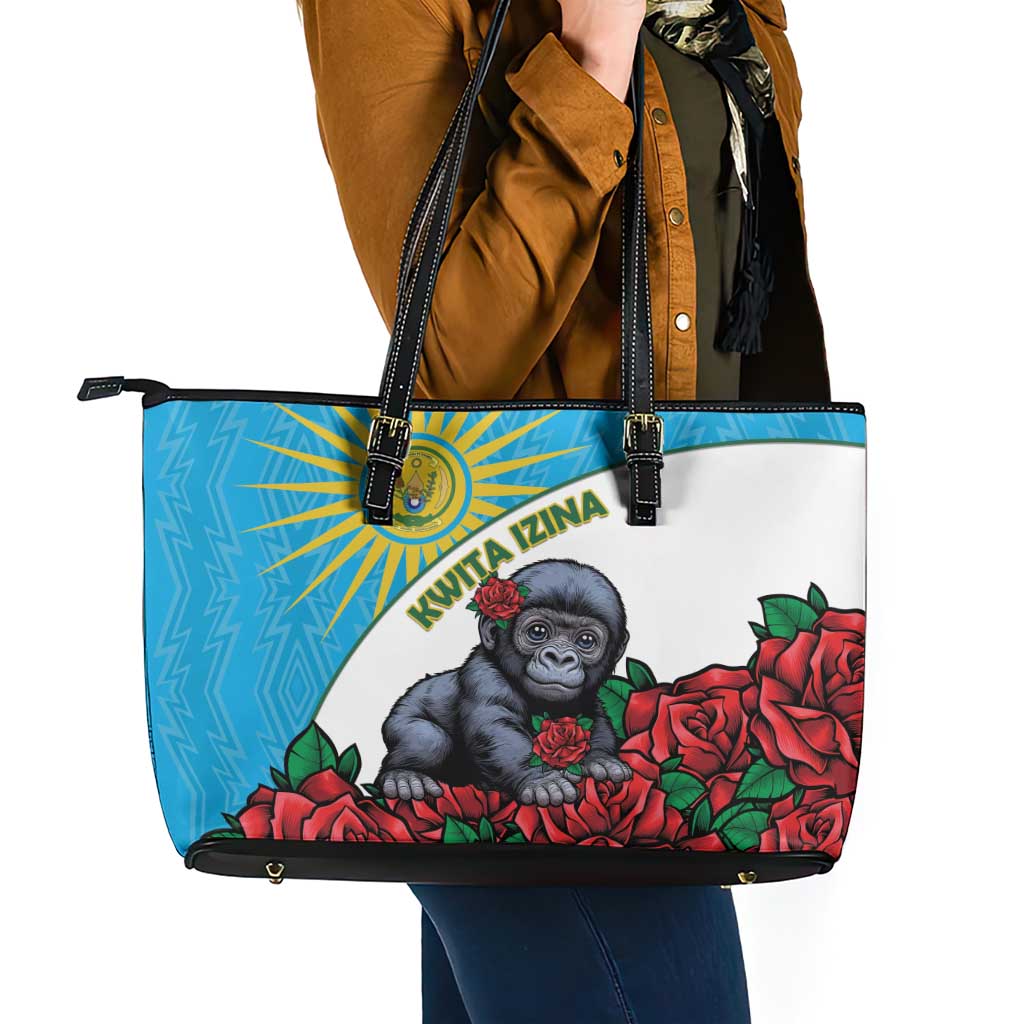 Rwanda Baby Gorilla Leather Tote Bag Kwita Izina 2025 - Wonder Print Shop