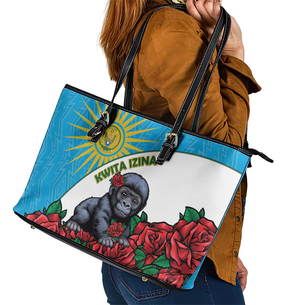Rwanda Baby Gorilla Leather Tote Bag Kwita Izina 2025 - Wonder Print Shop