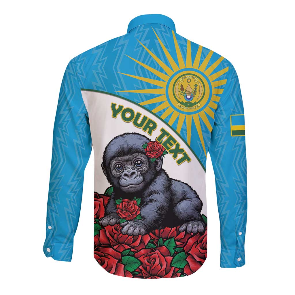 Personalized Rwanda Baby Gorilla Long Sleeve Button Shirt Kwita Izina 2025 - Wonder Print Shop