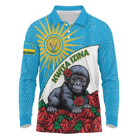 Personalized Rwanda Baby Gorilla Long Sleeve Polo Shirt Kwita Izina 2025 - Wonder Print Shop