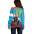 Personalized Rwanda Baby Gorilla Off Shoulder Sweater Kwita Izina 2025 - Wonder Print Shop