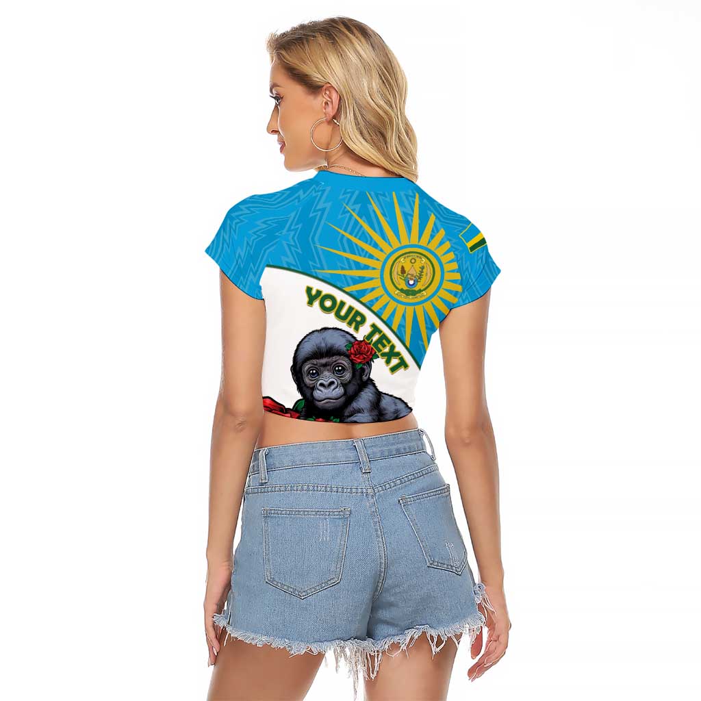 Personalized Rwanda Baby Gorilla Raglan Cropped T Shirt Kwita Izina 2025 - Wonder Print Shop