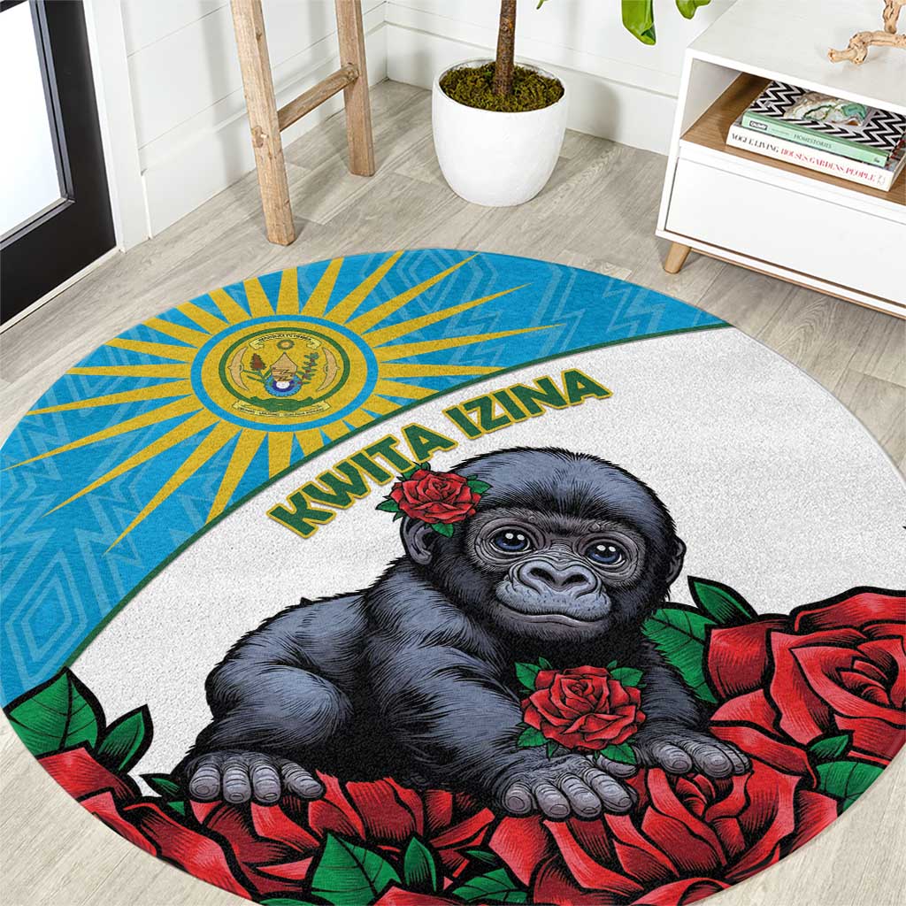 Rwanda Baby Gorilla Round Carpet Kwita Izina 2025 - Wonder Print Shop