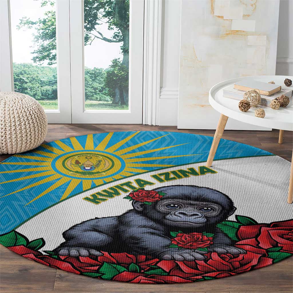 Rwanda Baby Gorilla Round Carpet Kwita Izina 2025 - Wonder Print Shop