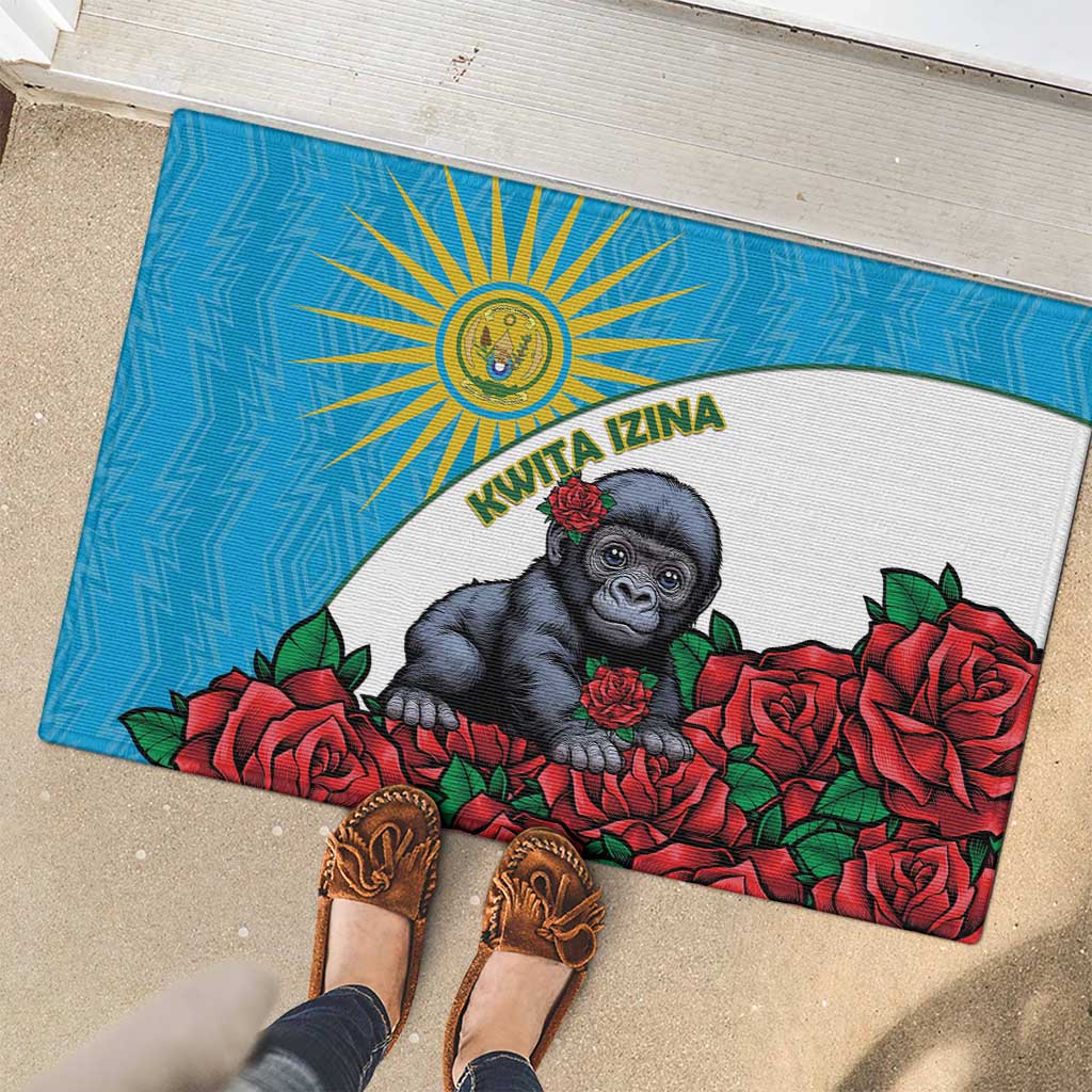 Rwanda Baby Gorilla Rubber Doormat Kwita Izina 2025 - Wonder Print Shop