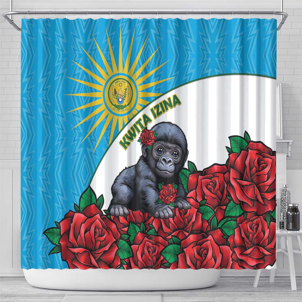 Rwanda Baby Gorilla Shower Curtain Kwita Izina 2025 - Wonder Print Shop