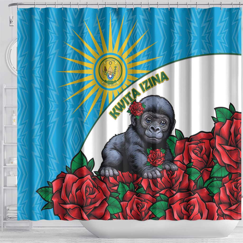 Rwanda Baby Gorilla Shower Curtain Kwita Izina 2025 - Wonder Print Shop