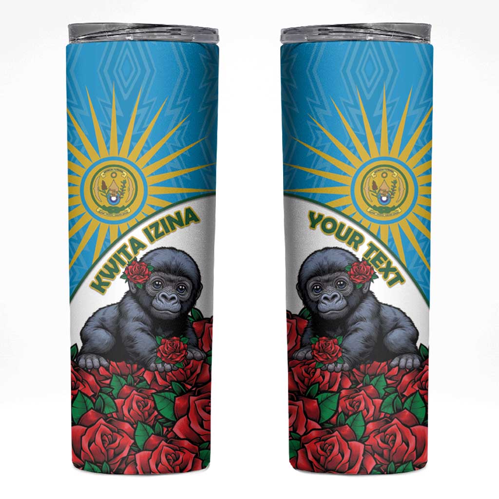 Personalized Rwanda Baby Gorilla Skinny Tumbler Kwita Izina 2025 - Wonder Print Shop