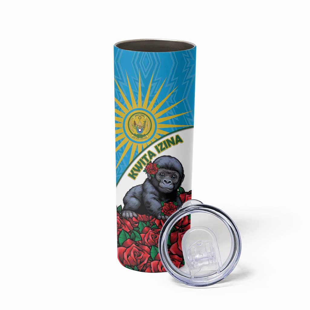 Personalized Rwanda Baby Gorilla Skinny Tumbler Kwita Izina 2025 - Wonder Print Shop