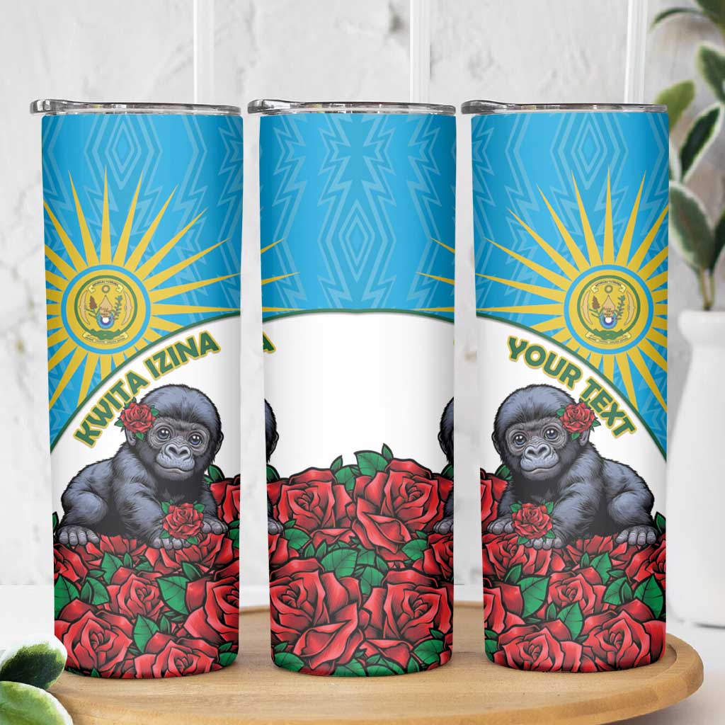 Personalized Rwanda Baby Gorilla Skinny Tumbler Kwita Izina 2025 - Wonder Print Shop