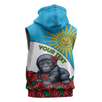 Personalized Rwanda Baby Gorilla Sleeveless Zip Hoodie Kwita Izina 2025 - Wonder Print Shop