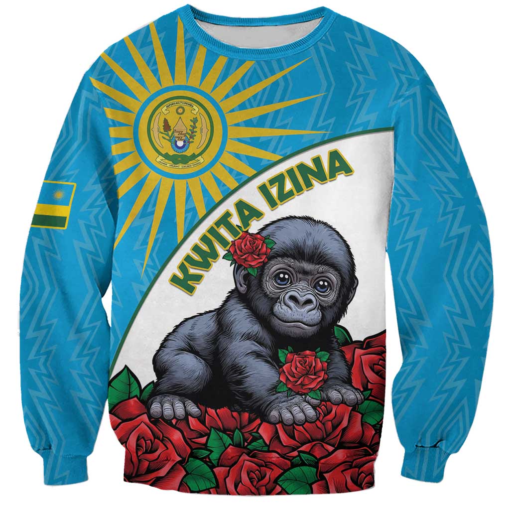 Personalized Rwanda Baby Gorilla Sweatshirt Kwita Izina 2025 - Wonder Print Shop