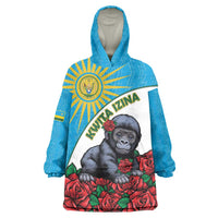 Personalized Rwanda Baby Gorilla Wearable Blanket Hoodie Kwita Izina 2025 - Wonder Print Shop