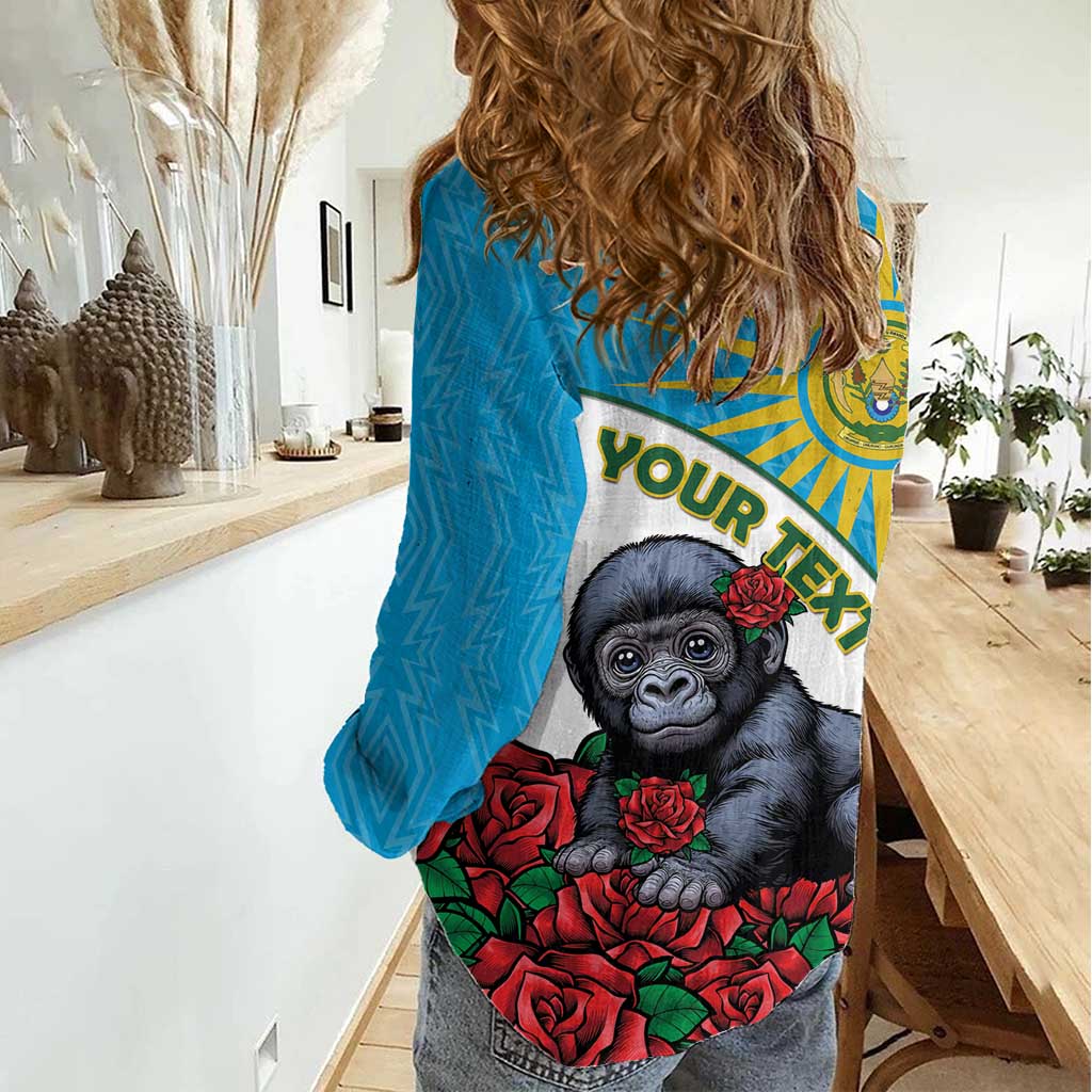 Personalized Rwanda Baby Gorilla Women Casual Shirt Kwita Izina 2025 - Wonder Print Shop