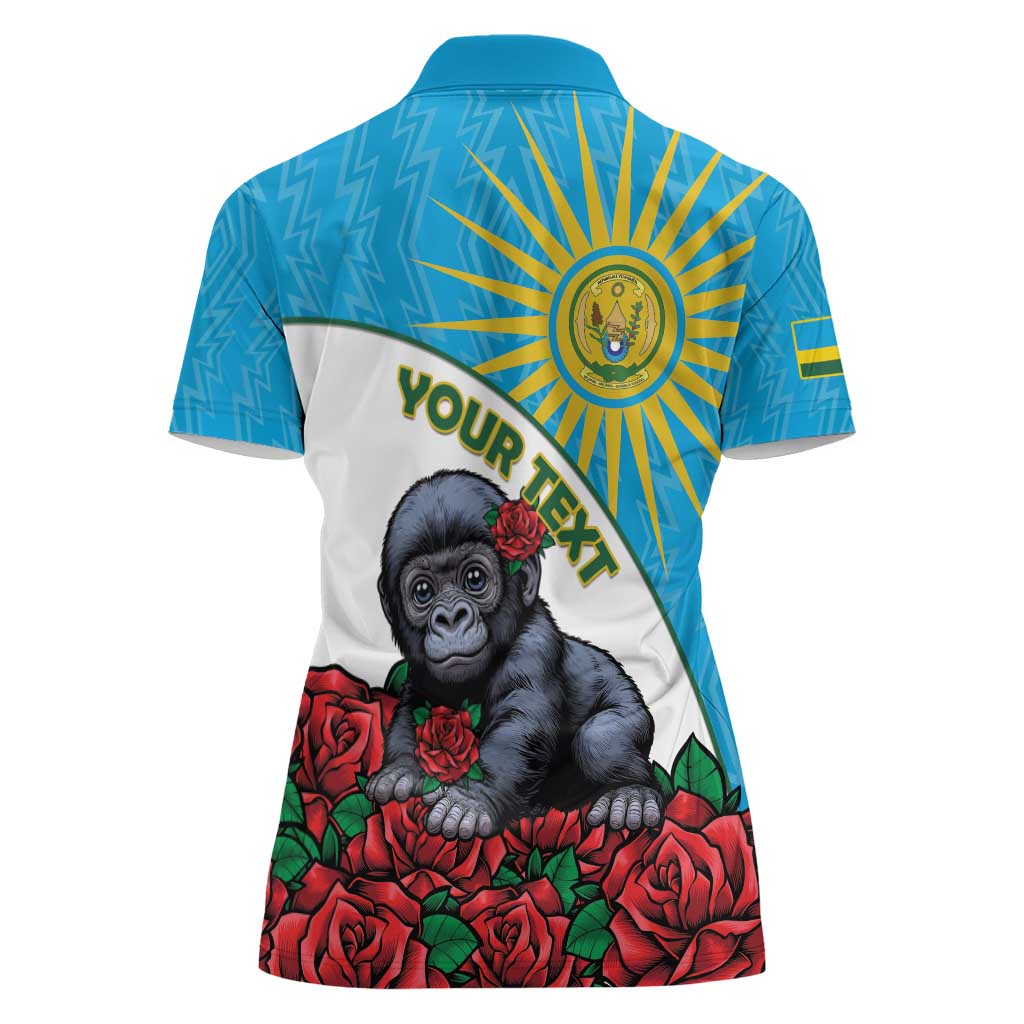 Personalized Rwanda Baby Gorilla Women Polo Shirt Kwita Izina 2025 - Wonder Print Shop