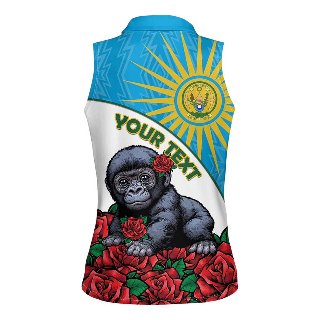 Personalized Rwanda Baby Gorilla Women Sleeveless Polo Shirt Kwita Izina 2025 - Wonder Print Shop