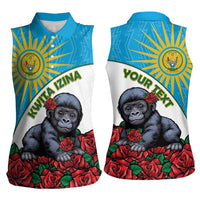 Personalized Rwanda Baby Gorilla Women Sleeveless Polo Shirt Kwita Izina 2025 - Wonder Print Shop