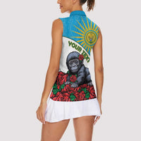 Personalized Rwanda Baby Gorilla Women Sleeveless Polo Shirt Kwita Izina 2025 - Wonder Print Shop