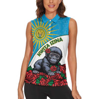 Personalized Rwanda Baby Gorilla Women Sleeveless Polo Shirt Kwita Izina 2025 - Wonder Print Shop