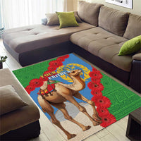Personalised Eritrea Arabian Camel Area Rug Gerbera Flower Flag Color - Wonder Print Shop