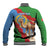 Personalised Eritrea Arabian Camel Baseball Jacket Gerbera Flower Flag Color - Wonder Print Shop