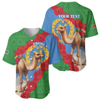 Personalised Eritrea Arabian Camel Baseball Jersey Gerbera Flower Flag Color - Wonder Print Shop