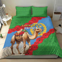 Personalised Eritrea Arabian Camel Bedding Set Gerbera Flower Flag Color - Wonder Print Shop