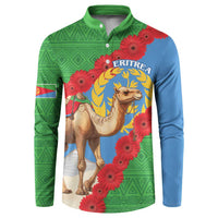 Personalised Eritrea Arabian Camel Button Sweatshirt Gerbera Flower Flag Color - Wonder Print Shop