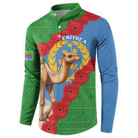 Personalised Eritrea Arabian Camel Button Sweatshirt Gerbera Flower Flag Color - Wonder Print Shop