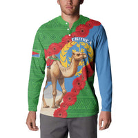 Personalised Eritrea Arabian Camel Button Sweatshirt Gerbera Flower Flag Color - Wonder Print Shop