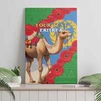 Personalised Eritrea Arabian Camel Canvas Wall Art Gerbera Flower Flag Color - Wonder Print Shop