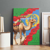Personalised Eritrea Arabian Camel Canvas Wall Art Gerbera Flower Flag Color - Wonder Print Shop