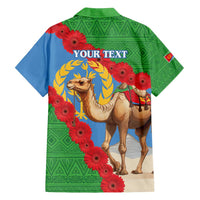Personalised Eritrea Arabian Camel Family Matching Long Sleeve Bodycon Dress and Hawaiian Shirt Gerbera Flower Flag Color - Wonder Print Shop
