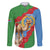 Personalised Eritrea Arabian Camel Family Matching Off The Shoulder Long Sleeve Dress and Hawaiian Shirt Gerbera Flower Flag Color - Wonder Print Shop