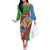 Personalised Eritrea Arabian Camel Family Matching Off The Shoulder Long Sleeve Dress and Hawaiian Shirt Gerbera Flower Flag Color - Wonder Print Shop