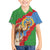 Personalised Eritrea Arabian Camel Family Matching Off The Shoulder Long Sleeve Dress and Hawaiian Shirt Gerbera Flower Flag Color - Wonder Print Shop