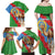 Personalised Eritrea Arabian Camel Family Matching Off Shoulder Maxi Dress and Hawaiian Shirt Gerbera Flower Flag Color - Wonder Print Shop