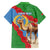 Personalised Eritrea Arabian Camel Family Matching Off Shoulder Maxi Dress and Hawaiian Shirt Gerbera Flower Flag Color - Wonder Print Shop
